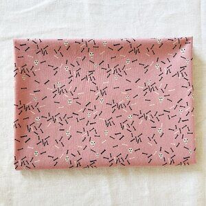 1.3 yd - Lil' Monsters - Skulls n Bones (Pink) - Fabric *Pre-Washed